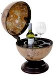 Globus Tischbar MCW-T873, Minibar Tischbar, Weltkugel f&uuml;r 3 Flaschen