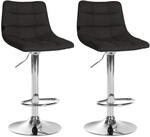 CLP 2er Set Barhocker Jerry Stoff I H&ouml;henverstellbarer Barstuhl I 360&deg;...