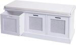 Sitzbank MCW-J49, Polsterbank Garderobenbank, Kissen Aufbewahrungsboxen Staufach