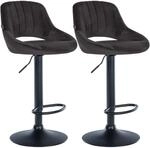 CLP Barhocker 2er Set h&ouml;henverstellbar mit Lehne Milet, Barst&uuml;hle gepolstert
