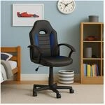 HTI-Living Schreibtischstuhl h&ouml;henverstellbar Daytona Junior Schwarz-Blau