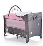 Moni Reisebett Sleepy Rollen, Wickelauflage, Matratze, Spielbogen, Seiteneingang grau