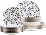 M&auml;ser Teller Set, Porzellan Olive T&uuml;rkis