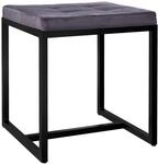 CLP Sitzhocker Barci I Moderner Hocker Hochwertiger Polsterhocker mit schwarz
