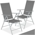 tectake&reg; Gartenstuhl, klappbar, 8-fach verstellbare R&uuml;ckenlehne, 54,5 x 65 x 107,5
