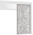 Weide Deko-Wand Blattdesign Ivory Sand Aluminium f&uuml;r Weide Pergola Seitenwand?0.93