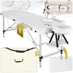 tectake&reg; 2 Zonen Massageliege, Breite 60 cm, Polsterung 4 cm, mit Aluminiumgestell,