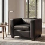 Sessel Lille ~ Leder, schwarz
