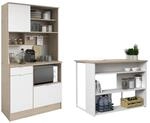 Parisot Buffet-Set "Socool 1" Wei&szlig; / Jackson-Eiche