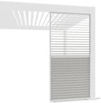 Weide Aluminium Lamellenwand F&uuml;r Weide Pergola Drehbare Lamellen Wei&szlig;wei&szlig; 1.23