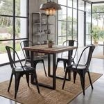 4er-Set Stuhl MCW-A73, Bistrostuhl Stapelstuhl, Metall Industriedesign stapelbar ~