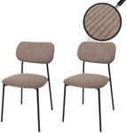 2er-Set Esszimmerstuhl MCW-O26, K&uuml;chenstuhl Polsterstuhl Stuhl, Cord (330g/m&sup2;)