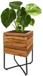 Pflanzkasten MCW-L25, Pflanzk&uuml;bel Blumenkasten, quadratisch 60x33x33cm Outdoor Stahl