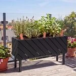 Pflanzkasten MVG-P87, Blumen-/Pflanzk&uuml;bel Blumenkasten, In-/Outdoor Akazie Holz
