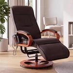 Relaxsessel Terni II mit Massage ~ Kunstleder, coffee