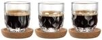 Leonardo Espresso-Set mit Untersetzer Gocce 60 ml 3er Set