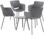 CLP Sitzgruppe Minota f&uuml;r den Garten I Set aus Tisch Minot und St&uuml;hlen Alpena...