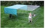 Kerbl Freilaufgehege 144x112x60 cm Gehege f&uuml;r Hasen Kaninchen Auslaufgehege