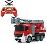JAMARA Feuerwehr Drehleiter Mercedes-Benz Antos 1:20 2,4GHz mit Spritzfunktion
