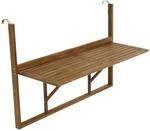 Balkonh&auml;ngetisch 120x40cm, Akazienholz ge&ouml;lt