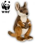 WWF Pl&uuml;schtier K&auml;nguru mit Baby (19cm) lebensecht Kuscheltier Stofftier Kangaroo
