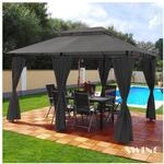 Swing&Harmonie Luxus LED - Pavillon 3x4m Minzo - inkl. Seitenw&auml;nde mit LED