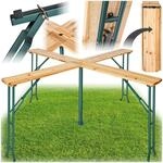 tectake&reg; Stehtisch, klappbar und standfest, bodenschonende Kunststofff&uuml;&szlig;e, 241 x