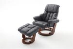 iNNoSeat by MCA + CALGARY Relaxer mit Hocker - versch. Farben - Schwarz/Wallnuss