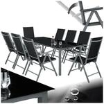 tectake&reg; Aluminium Sitzgruppe, mit Aluminiumgestell, f&uuml;r 8 Personen, UV-best&auml;ndig,