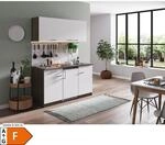 Respekta K&uuml;chenzeile KB150EYW 150 cm Wei&szlig;-Eiche York Nachbildung