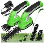 tectake&reg; Akku Heckenschere, 7,2 V mit 2 Aufs&auml;tzen, ergonomische Form, inklusive