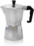Espressokocher Italiano f. 6 Tassen silber