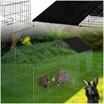 tectake&reg; Freilaufgehege f&uuml;r Kaninchen, aus 12 Gitterelementen, 2 T&uuml;ren, 180 x 75 x