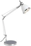BRILLIANT Lampe Octavia Tischleuchte chrom/wei&szlig; 1x A60, E27, 40W, geeignet f&uuml;r