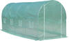 Outsunny Foliengewächshaus mit 8 Seitenfenstern grün, weiß 500 x 200 x 210 cm