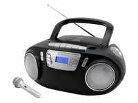 Soundmaster SCD5800SW CD/MP3 Boombox mit Radio, Kassettenrekorder, USB und externem