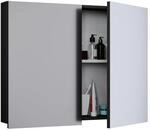 VCM Badschrank zeitlos Ma&szlig;e ca. H. 60 x B. 80 x T. 12 cm Zwei Dreht&uuml;ren 