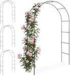 tectake&reg; 4er-Set Rosenbogen, aus Stahl, stabiler Halt, 140 x 40 x 240 cm