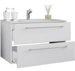 VCM 2-tlg. Waschplatz Waschtisch Waschbecken Unterschrank Breite 60 cm Badm&ouml;bel
