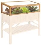 tectake&reg; Fr&uuml;hbeet-Aufsatz, aus Holz, mit Hohlkammerplatten, 115 x 53 x 34 cm