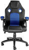 tectake® Bürostuhl, ergonomische Form, Kunstlederbezug mit Mesh-Gewebe,...