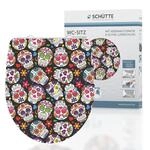 Sch&uuml;tte Duroplast HG WC Sitz CRAZY SKULL, Hochgl&auml;nzende mit Absenkautomatik und