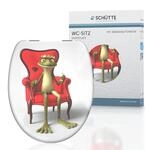 Sch&uuml;tte WC Sitz FROG KING, Duroplast Toilettendeckel mit Absenkautomatik Motiv