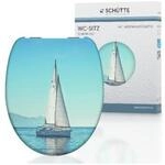 Sch&uuml;tte WC Sitz SAILING, Duroplast Toilettendeckel mit Absenkautomatik Motiv