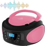 Cyberlux Tragbarer CD-Player Kinder Radio CD/MP3 USB Boombox pink