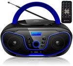 Cyberlux CD-Player Radio mit Fernbedienung CD/MP3 USB AUX-In blau