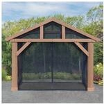 Westmann Holz Pavillon Devon Moskitonetz schwarz - versch. Ausf&uuml;hrungen