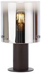 BRILLIANT Lampe Beth Tischleuchte Kaffee/rauchglas 1x A60, E27, 60W, g.f.