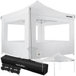 tectake&reg; Aluminium Pavillon, 3 x 3 m, faltbar und h&ouml;henverstellbar, inklusive