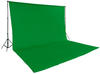 tectake® Fotohintergrund Komplettset 3x6m mit Tasche - grün